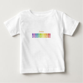 Camiseta De Bebé Higgins Beach Rainbow Typography personalizada