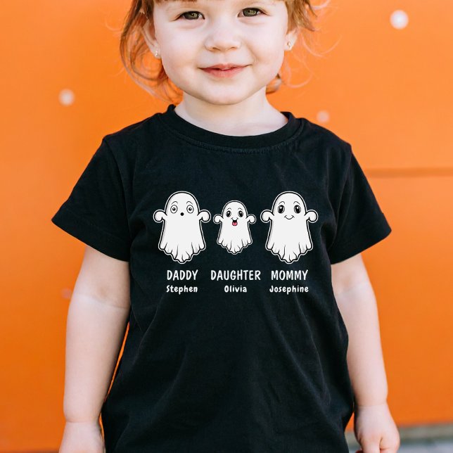 Camiseta De Bebé Hija Mamá Y Papi Familia Fantasma Persona 3 (Disclaimer: This image is a digital mockup.)