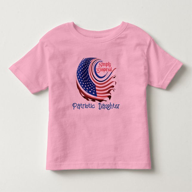 Camiseta De Bebé "Hija Patriótica", simplemente inventada (Anverso)