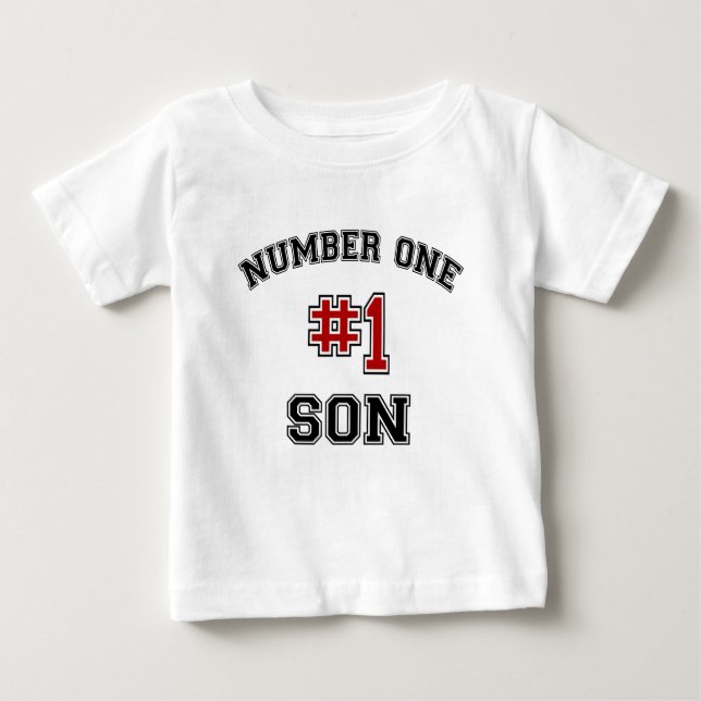 Camiseta De Bebé Hijo número uno (Anverso)