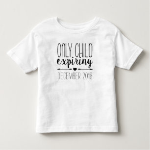 Camiseta De Bebé Hijo único que expira - negro