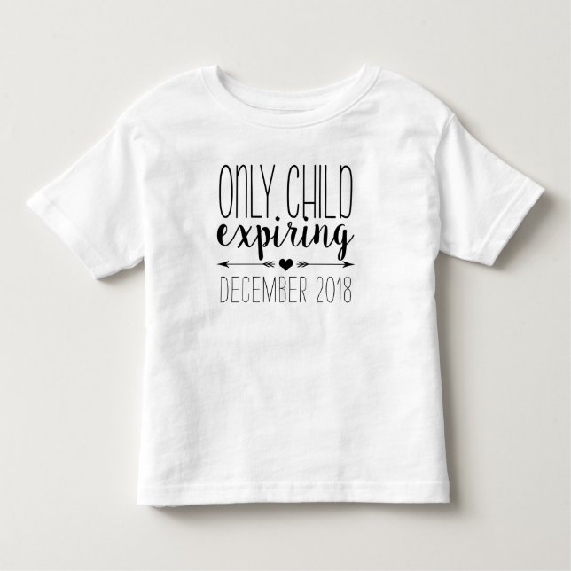 Camiseta De Bebé Hijo único que expira - negro (Anverso)