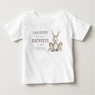 Camiseta De Bebé Hijos Obedeced a vuestros Padres-Col 3:20