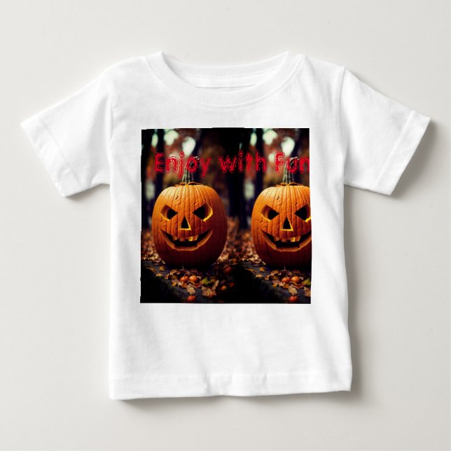 Camiseta De Bebé Hilarante Calabaza Imprimir camiseta. (Anverso)