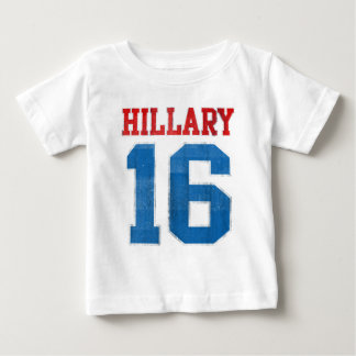 Camiseta De Bebé Hillary 2016, equipo universitario retro del