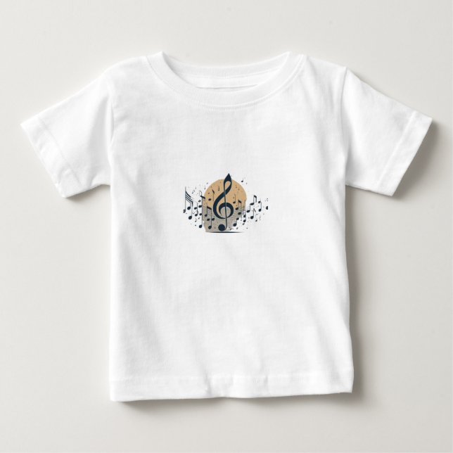 Camiseta De Bebé Hilos de armonía: Donde la música encuentra la mod (Anverso)