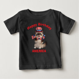 Camiseta De Bebé Himalayan Kitten (1j) Patriotic Kid T-Shirt