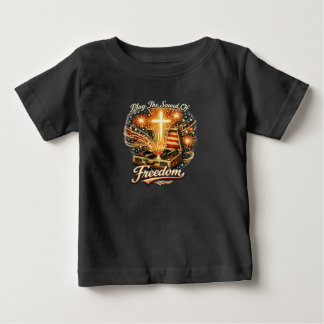 Camiseta De Bebé Himno de Libertad Vinilo Cruz