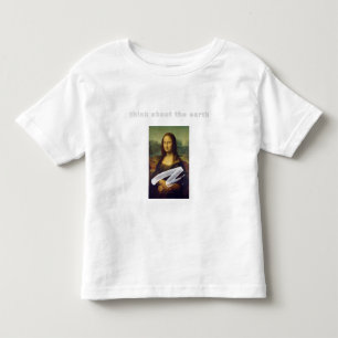 Camiseta De Bebé Hincha de la Mona Lisa ‘piensa en la tierra’