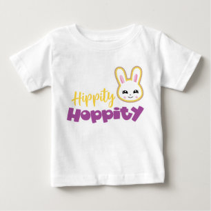 CAMISETA DE BEBÉ HIPERIDAD DE PURPLE Y AMARILLA BUNNY BLANCO ORIENT