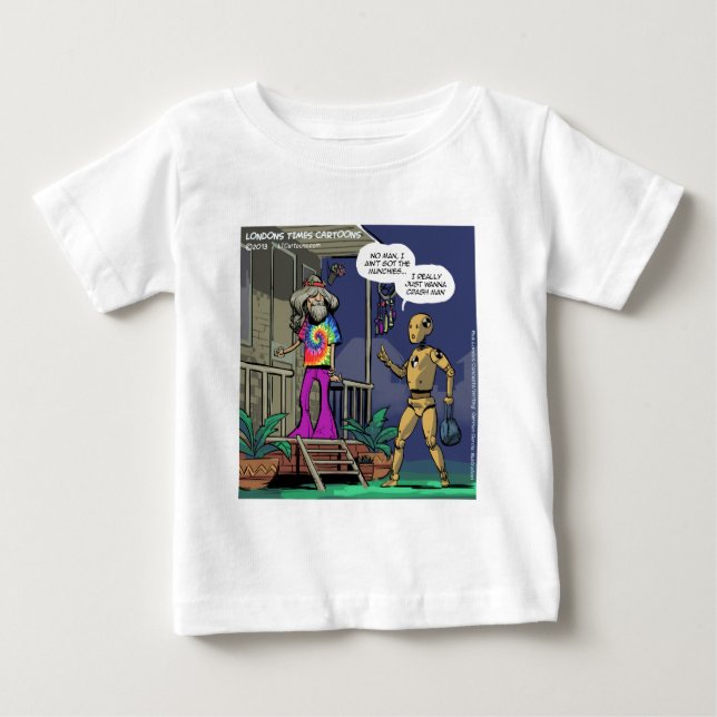 Camiseta De Bebé Hipie de Prueba de Choque Divertido (Anverso)