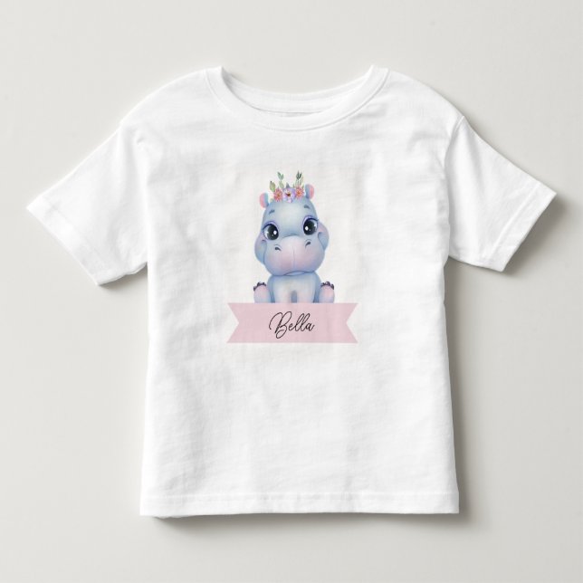 Camiseta De Bebé Hipo lindo personalizado (Anverso)