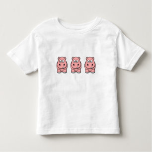 Camiseta De Bebé Hipo rosado