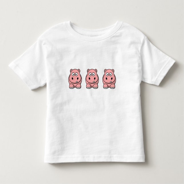 Camiseta De Bebé Hipo rosado (Anverso)