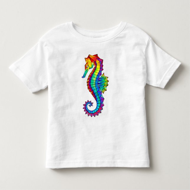 Camiseta De Bebé Hipoahoría marino poligonal arcoiris (Anverso)