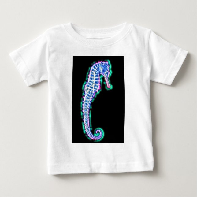 Camiseta De Bebé Hipoahorse de mar eléctrico (Anverso)