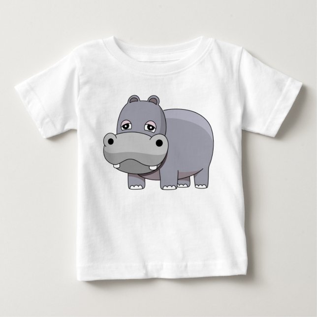Camiseta De Bebé Hipopótamo Bebé Adorable (Anverso)