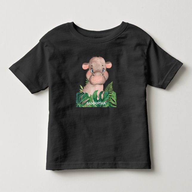 Camiseta De Bebé Hipopótamo Bebé Vida Silvestre Lindo  (Anverso)