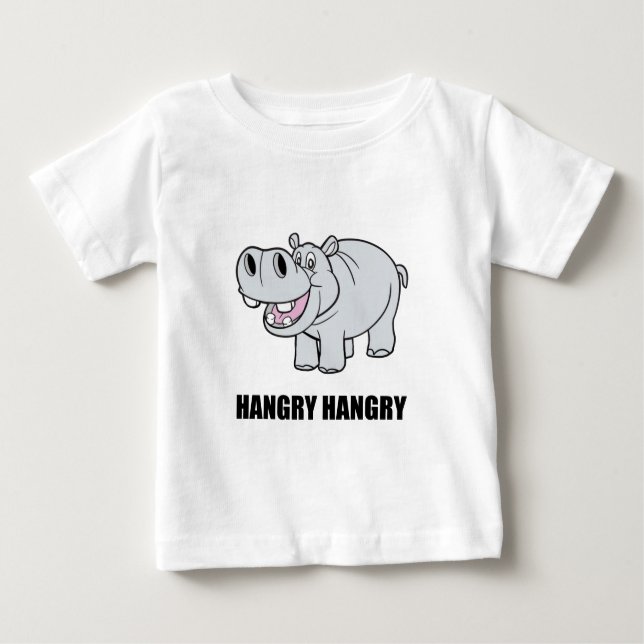 Camiseta De Bebé Hipopótamo de Hangry (Anverso)