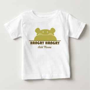 Camiseta De Bebé Hipopótamo lindo divertido verde de Hangry