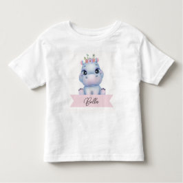 Camiseta De Bebé Hipopótamo lindo personalizado