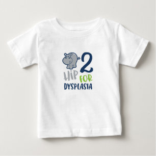 Camiseta De Bebé Hipopótamo para la displasia de la cadera