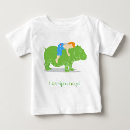 Camiseta De Bebé Hippo abrazos