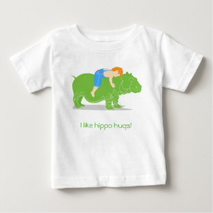 Camiseta De Bebé Hippo abrazos