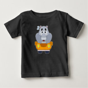 Camiseta De Bebé Hippo Car
