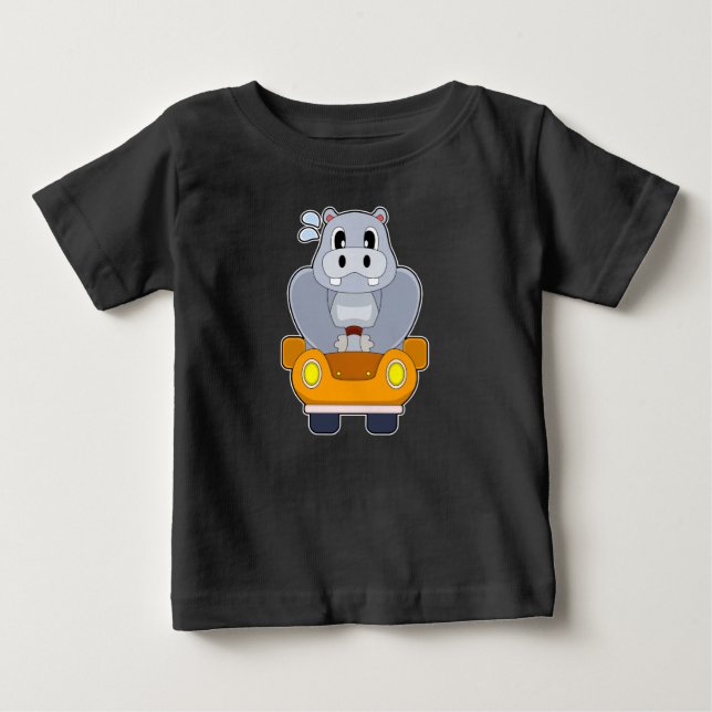 Camiseta De Bebé Hippo Car (Anverso)