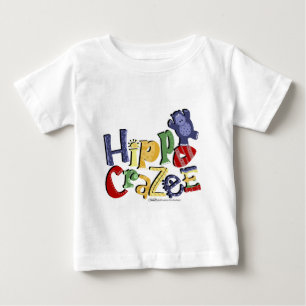 Camiseta De Bebé Hippo Crazee (en colores claros)