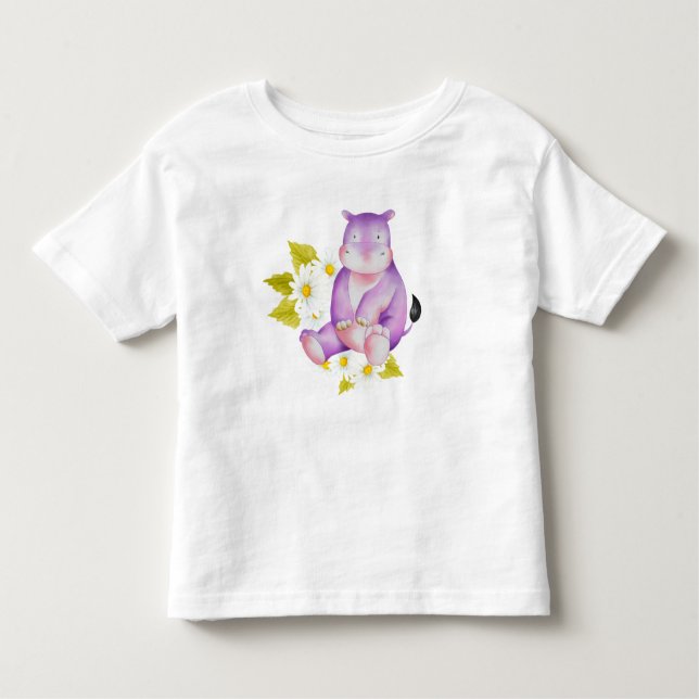 CAMISETA DE BEBÉ HIPPO DE PURPLE CUTIDO CON DÍAS BLANCOS (Anverso)