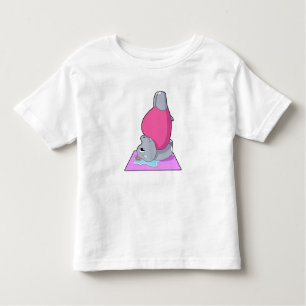 Camiseta De Bebé Hippo en el gimnasio del yoga