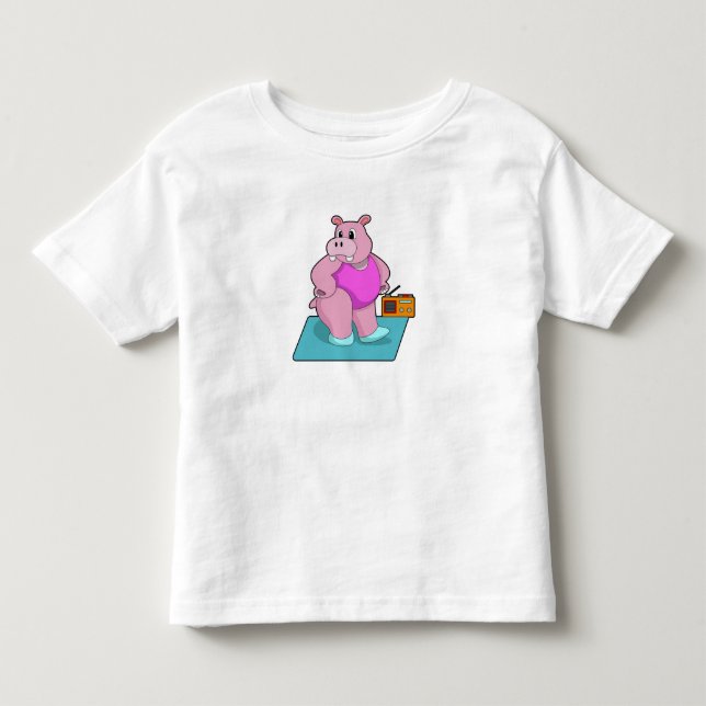 Camiseta De Bebé Hippo en Fitness con Radio.PNG (Anverso)