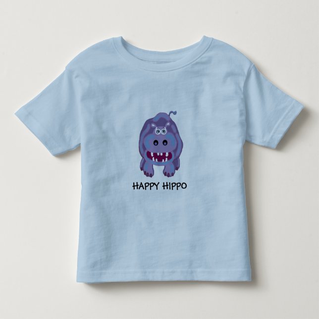 Camiseta De Bebé hippo feliz (Anverso)