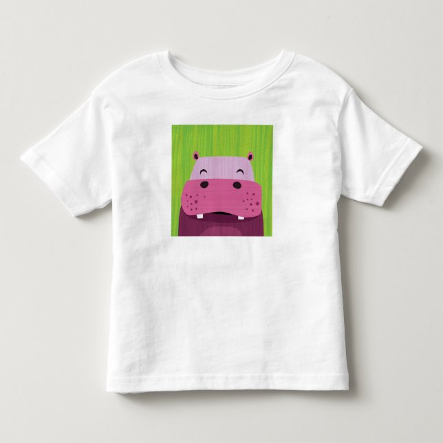 Camiseta De Bebé Hippopótamo Hippo Tees (Anverso)
