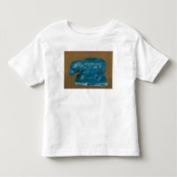 Hippopotamus azul con la decoración negra