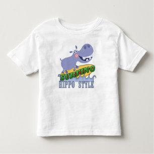 Camiseta De Bebé Hippopotamus de la persona que practica surf