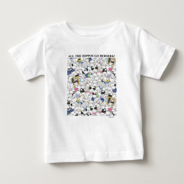Camiseta De Bebé ¡HIPPOS VAMOS BERSERK! Sandra Boynton T-Shirt (Anverso)