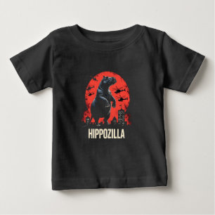 Camiseta De Bebé Hippozilla Spooky Moo Deng Baby Pygmy Hippo