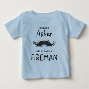 Camiseta De Bebé Hipster and Boho design with a Mustache in Black