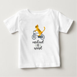 Camiseta De Bebé Hipster Bike Cat Tee