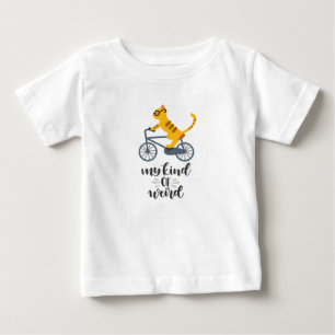 Camiseta De Bebé Hipster Bike Cat Tee