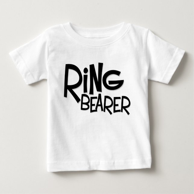 Camiseta De Bebé Hipster Ring Bearer (Anverso)
