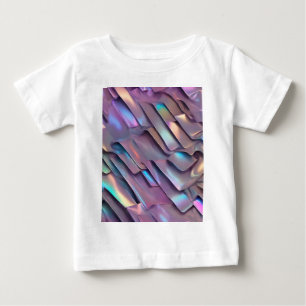 Camiseta De Bebé Hiridiscente futurista/holográfico abstracto