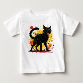 Camiseta De Bebé Hissing Defensive Black Cat