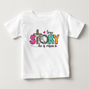 Camiseta De Bebé Historia Cristiana Verdadera de Pascua para Niños