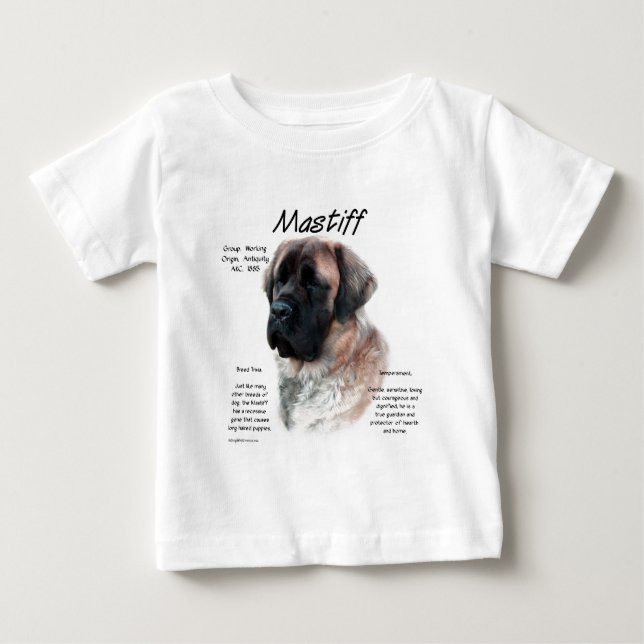 Camiseta De Bebé Historia de Apricot Fluffy Mastiff (Anverso)