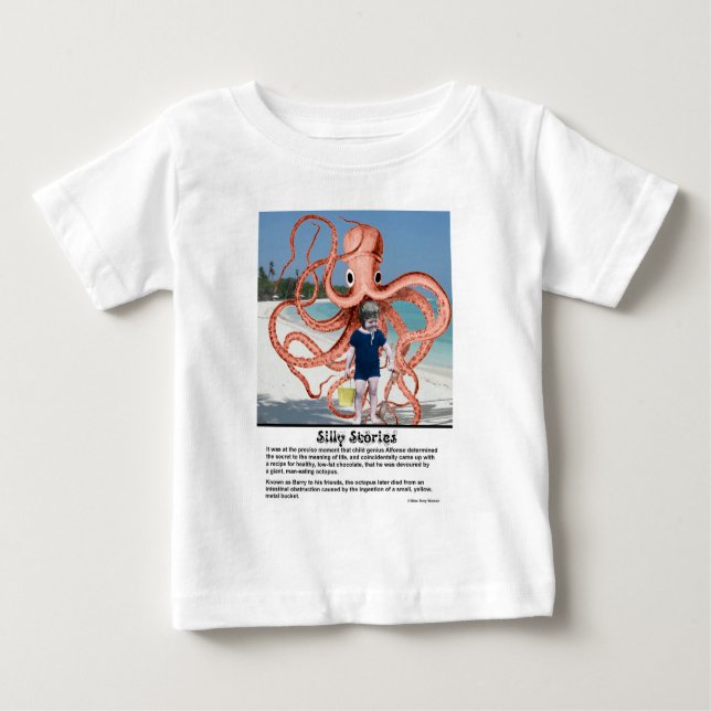 Camiseta De Bebé Historias estúpidas: Octopus Baby T-Shirt (Anverso)