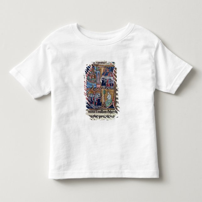 Camiseta De Bebé Historiated rubrica "C" que representa a Conrado (Anverso)